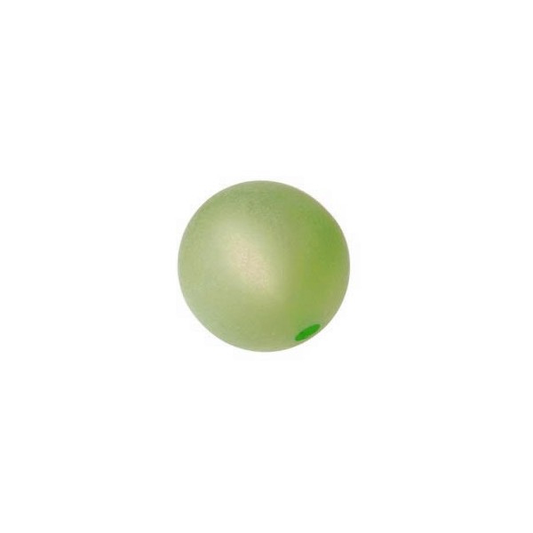 Polaris 16mm round, frosted olivine, 5 pcs