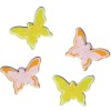 Wooden assorted Butterflies yellow-orange