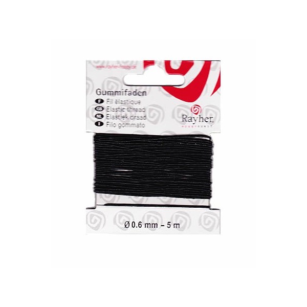 Hilo elástico Ø 0.6mm/5m, negro