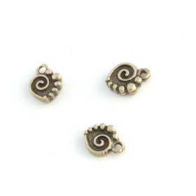 Hanging spiral bronce, 12mm, 5 pces