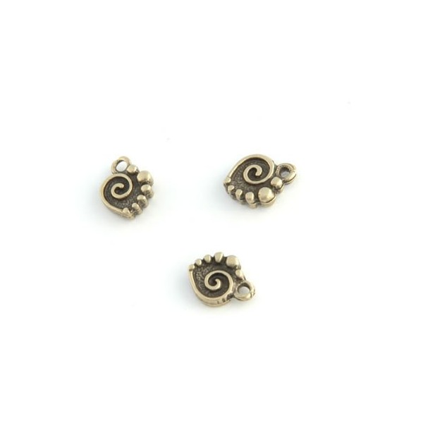 Anhänger Spiral bronze, 12mm, 5 Stk