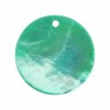 Pendentifs en nacre Ø18mm, turquoise