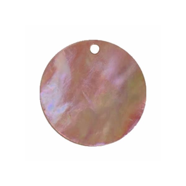 Mother-of-pearl pendants Ø18mm, brown