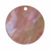 Mother-of-pearl pendants Ø18mm, brown