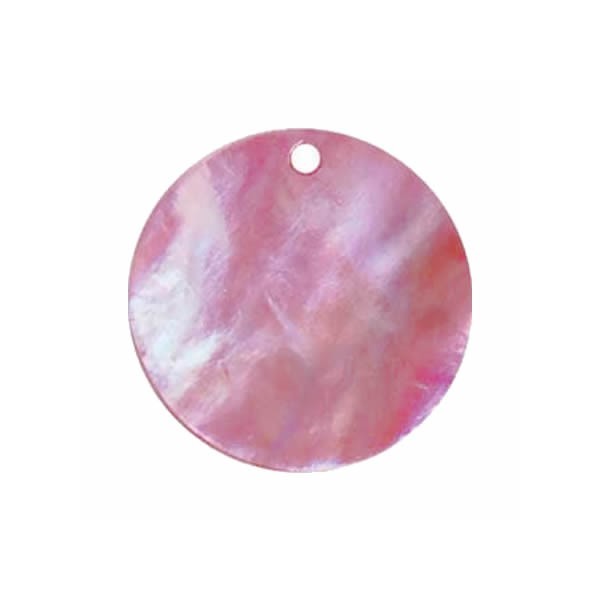 Pendentifs en nacre Ø18mm, rose