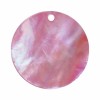 Mother-of-pearl pendants Ø18mm, pink