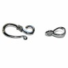 Hook clasp 10x30mm, rhodium