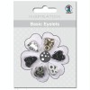 Ojitos 3mm, 60 unidades, variedad de colores negro-gris