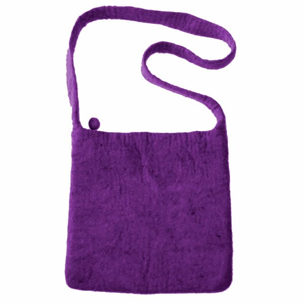 Sac bandoulière en feutre violet