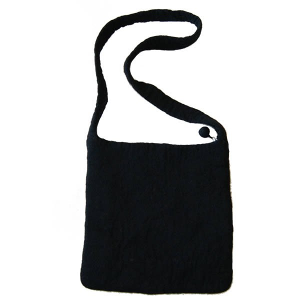 Felt shoulderbag, black