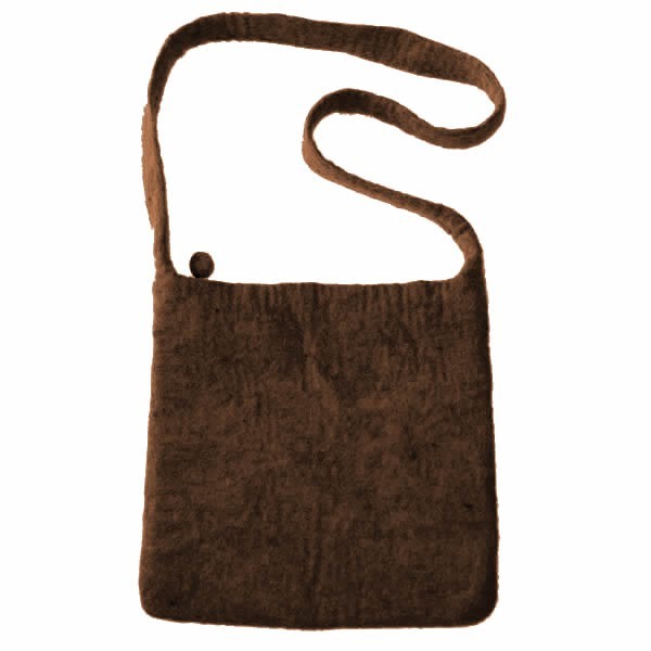 Bolsa de fieltro grande, marron