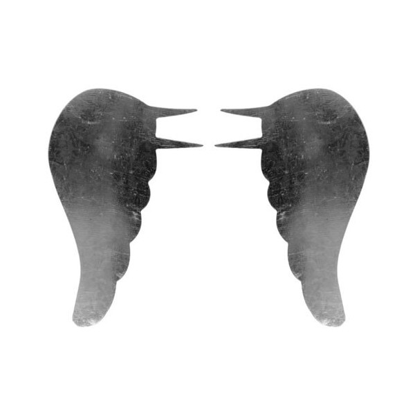 Alas de angel en metal, 12.5cm, plata