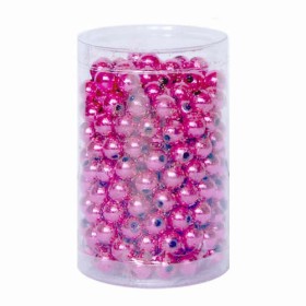Perles de décoration, 8mm, 75g, pink