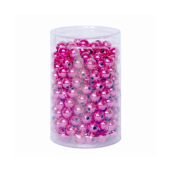 Decoration beads, 8mm, 75g, pink