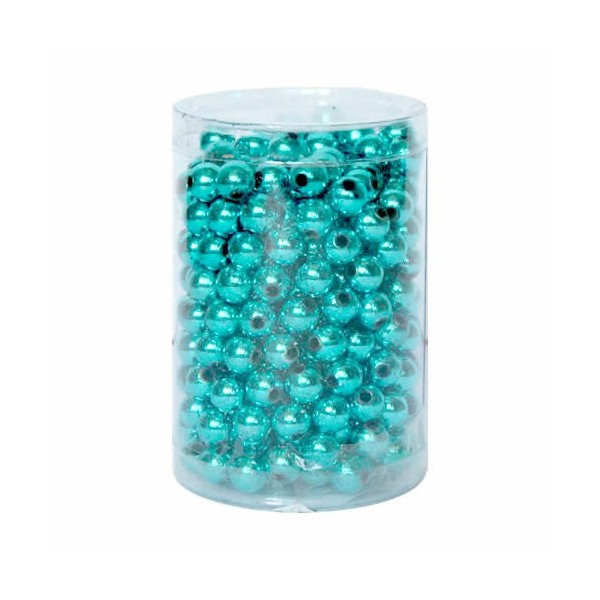 Perles de décoration, 8mm, 75g, turquoise