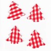 Tree red checked, 3.5cm, 8 pcs
