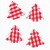 Tree red checked, 3.5cm, 8 pcs