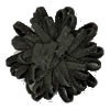 Alcantara Rosette, schwarz, 3cm, 1 Stk