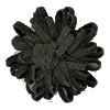 Rosette alcantara noir, 3cm, 1 pce