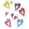 Corazones de goma eva, 100 unidades