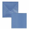 Set 5 sobres y tarjetas, azul métalico