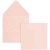 Set 5 cards and envelopes, rose
