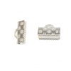 Connector for ribbon, silver, 10mm, 100pcs