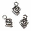 Hanging Square/Spiral, 15x10mm, 4 pcs