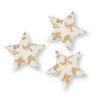 Felt stars white/gold 5.5cm, 12 pcs