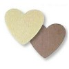 Felt heart white 9x0.4cm, 4 pcs