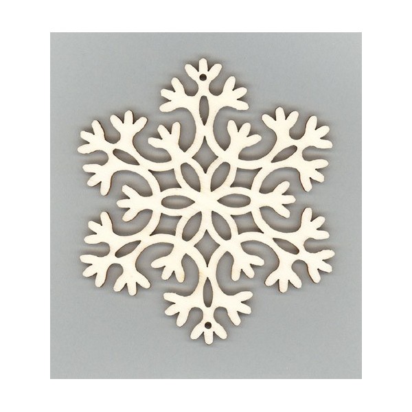 Copo de nieve de madera, 30cm