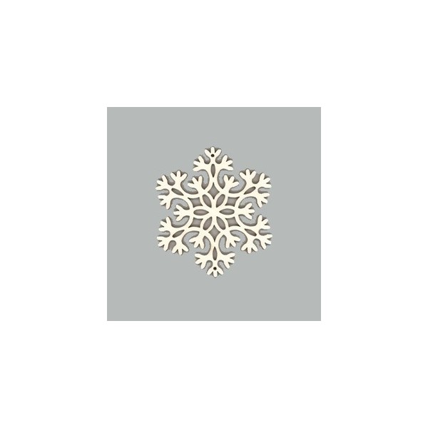 Copo de nieve de madera, 10cm