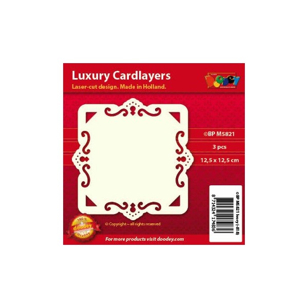 Fondos decorativos tarjetas volutas, 3 pzas