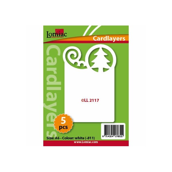 Luxury Cardlayers, Xmas Tree, 5 pcs