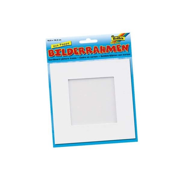 White cardboard photo frame 166x166mm