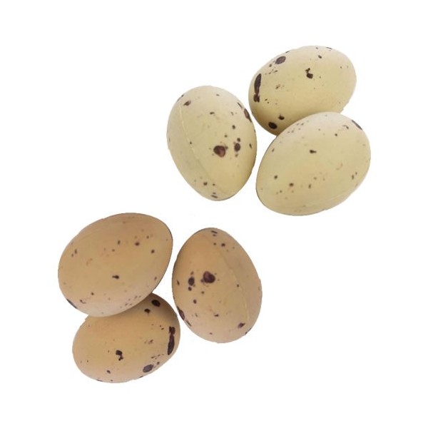 Oeufs mouchetés assortis 3cm, 10 pièces