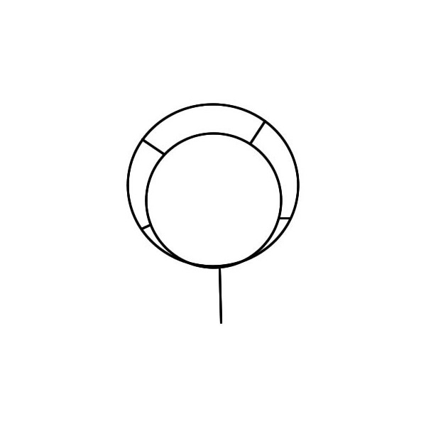 Black metal frame Circle Ø40cm