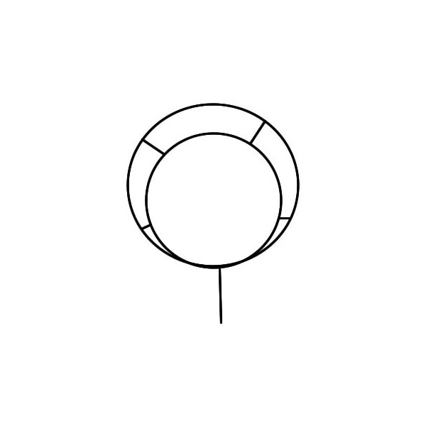 Marco de metal negro círculo Ø40cm