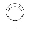 Armature cercle en métal noir Ø40cm