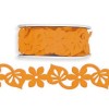 Filzband Blume/Blatt, orange, 25mm/2m