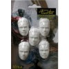 Plaster face African man 4.5cm, 5 pcs