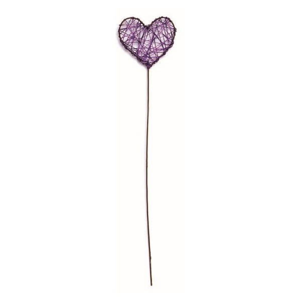Wire heart, 5x20cm, lilac