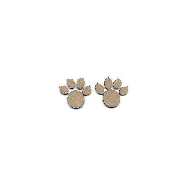 Paw Prints, 4 pcs, 3.5x3.5cm