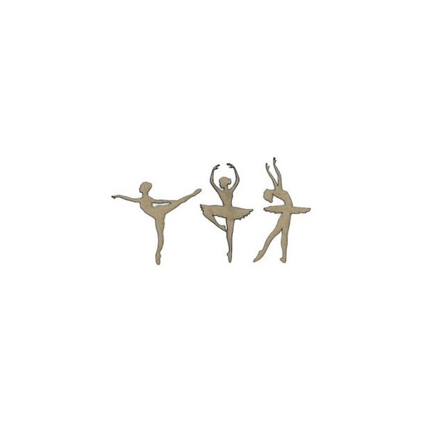 Ballerinas, 3 Stk, 5.5x9cm