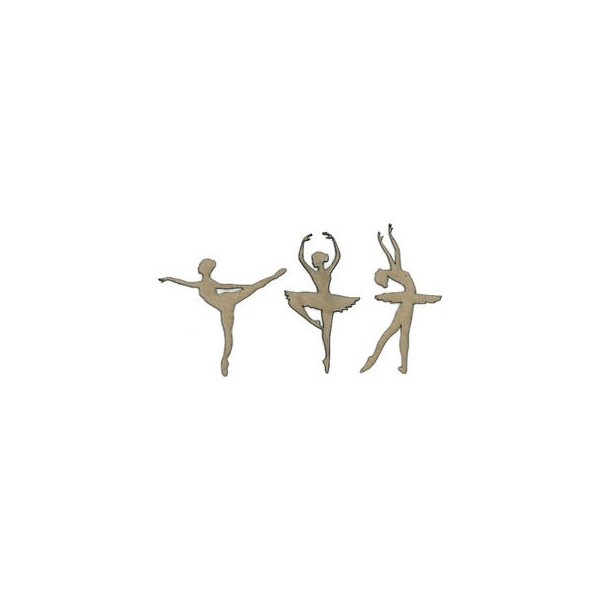 Ballerines, 3 pcs, 5.5x9cm