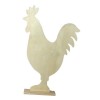 Big Wooden Rooster, natural, 25cm