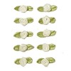 Petites roses sur noeud, 10mm/10pcs, blanc