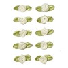 Röschen auf Schleife, 10mm/10Stk, weiss