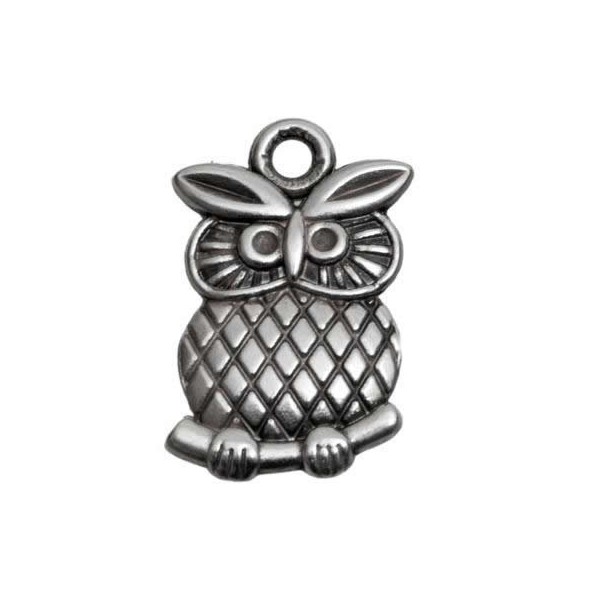 Pendentif hibou 18mm, 1 pièce