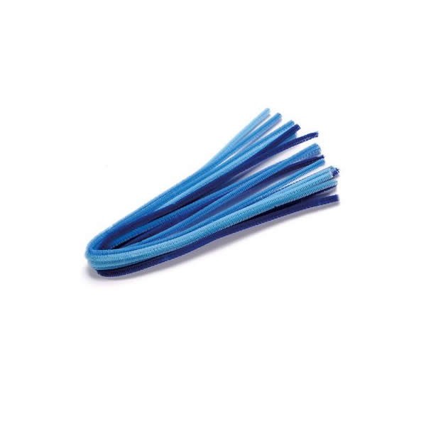 Pipe cleaners, 10 pces, blue mix